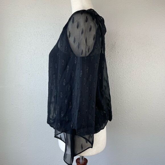 NWT Alfani Black Blouse Top Size PP - Picture 3 of 7